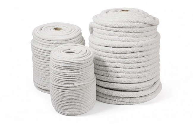 картинка Шнур асбестовый ШАОН-8 мм Магазина Резинотехники являющийся официальным дистрибьютором в России 